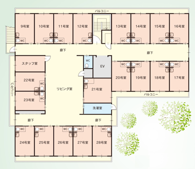 施設の間取り図